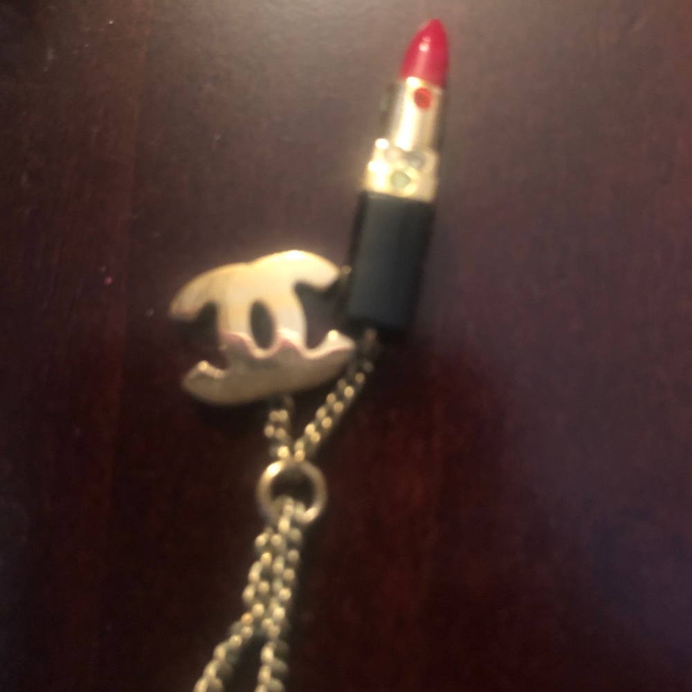 Authentic vintage Chanel necklace logo